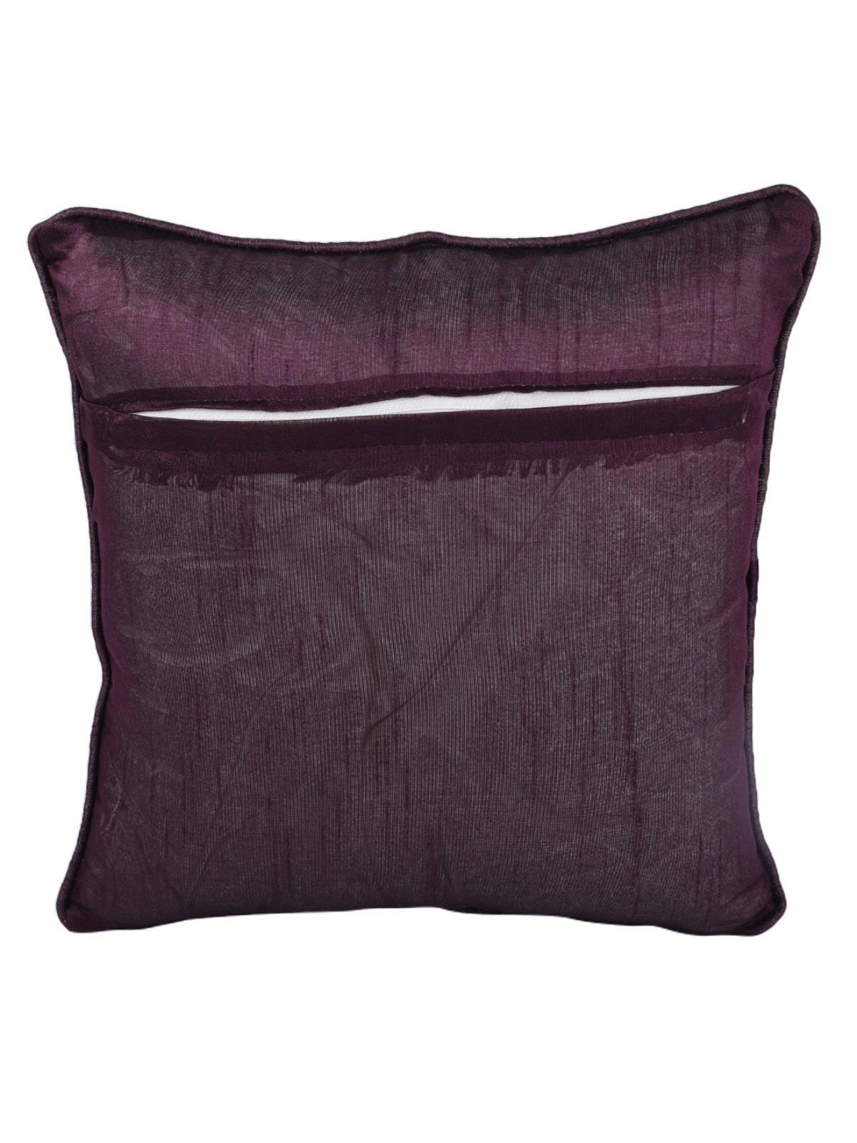 Purple & Silver Set of 5 Jacquard 16 Inch x 16 Inch Cushion Covers