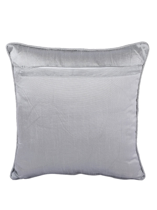 Silver Set of 5 Jacquard 16 Inch x 16 Inch Cushion Covers