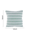 Green & White Set of 3 Polyester (16 x 16) Inch, (12 x 18) Inch Cushion Covers