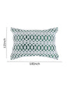 Green & White Set of 3 Polyester (16 x 16) Inch, (12 x 18) Inch Cushion Covers