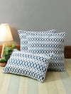 Blue & White Set of 3 Polyester (16 x 16) Inch, (12 x 18) Inch Cushion Covers