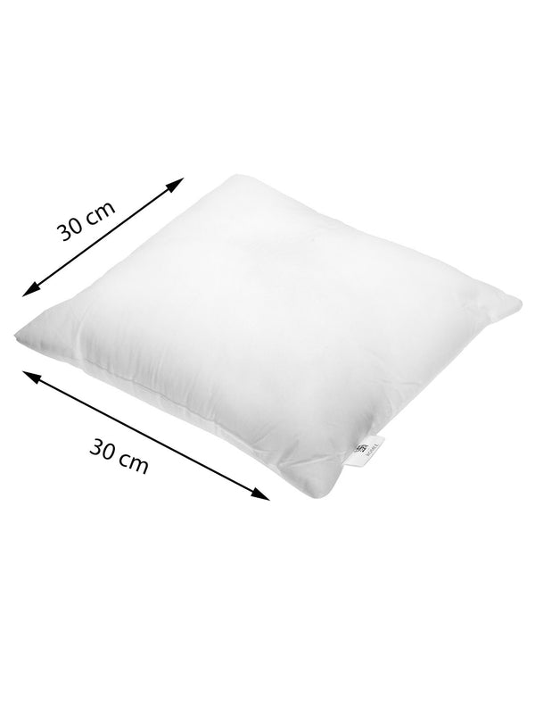 Set of 3 White Microfiber Square Cushion Fillers