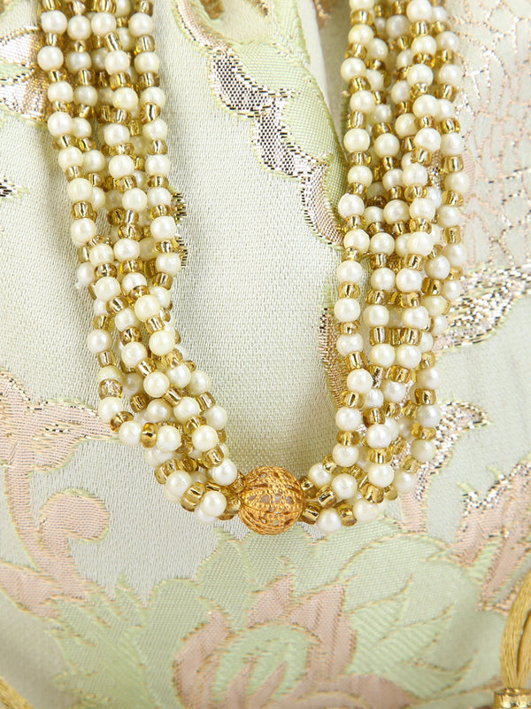 Green Floral Embellished Silk Designer Potli Bag / Hand Bag