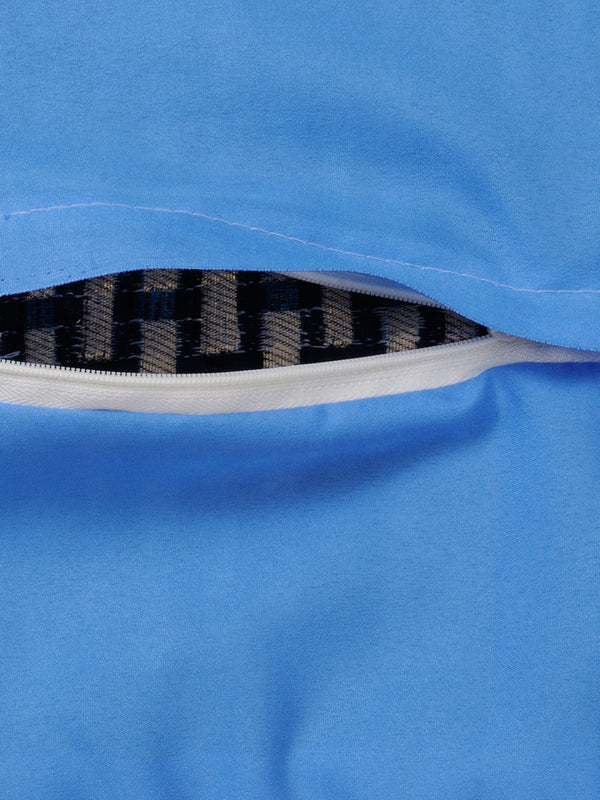 Soft Chenille Geometric Throw Pillow/Cushion Covers 16x16 Set of 5 - Turquoise Blue