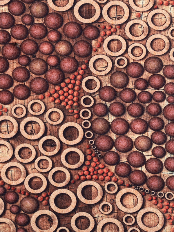 Brown Geometric Anti-Slip Doormat