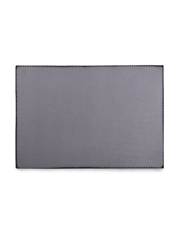 Yellow & Grey Abstract Patterned Doormat, 16 Inch x 24 Inch