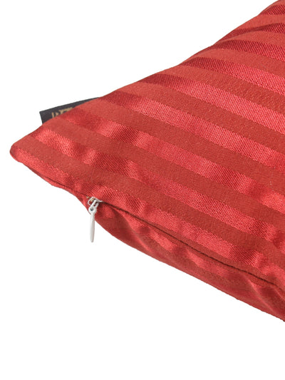 ROMEE Red Solid Printed Cushion Covers Set of 5