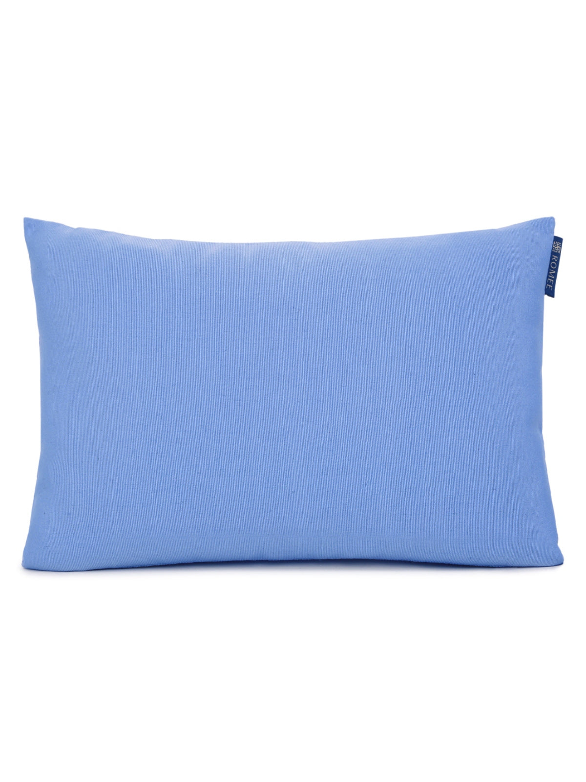 ROMEE Blue Solid Printed Cushion Covers Set of 2