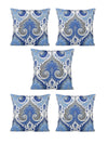 ROMEE Blue Ethnic Motifs Printed Cushion Covers Set of 5