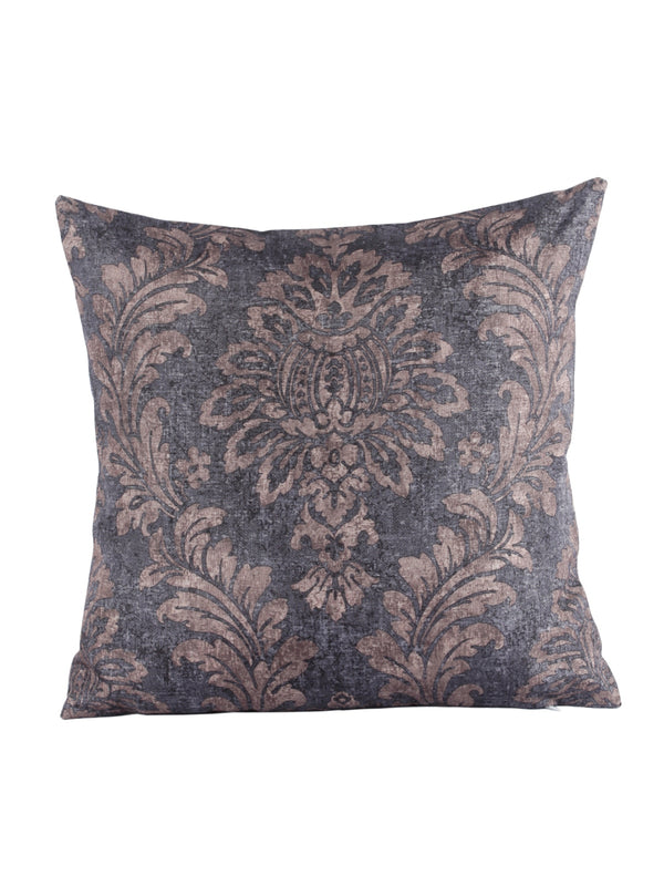 Ethnic Motifs Polyester Cushion Cover 16x16 Inch, Set of 5 - Grey and Brown