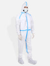 Medical PPE Safety Kit with Protective Hooded Full Body Coverall, Shoe Cover, Face Shield