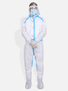 Medical PPE Safety Kit with Protective Hooded Full Body Coverall, Shoe Cover, Face Shield