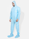 Medical PPE Safety Kit with Protective Hooded Full Body Coverall, Shoe Cover, Face Shield