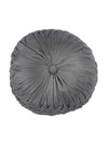 Grey Set of 2 Solid Patterned Round Shape Cushions