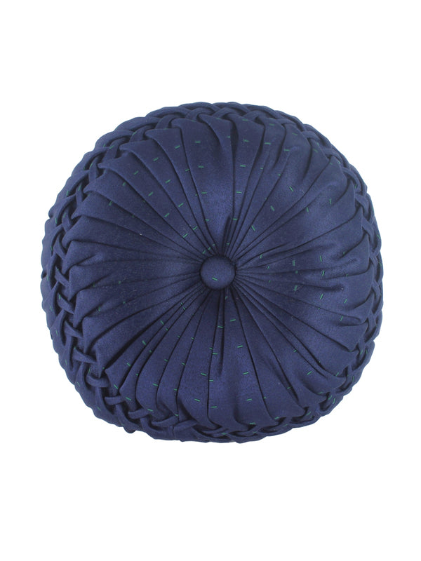 Solid Round Cushion Set of 2, Royal Blue