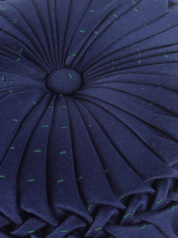 Solid Round Cushion Set of 2, Royal Blue