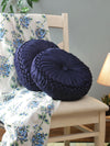 Solid Round Cushion Set of 2, Royal Blue