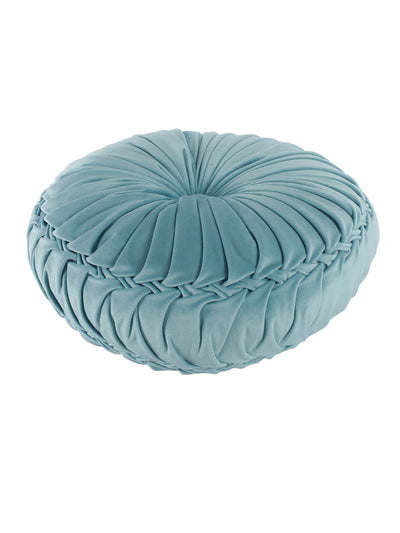 Solid Round Cushion Set of 2, Sky Blue