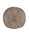 Beige & Brown Set of 2 Geometric Patterned Round Shape Cushions