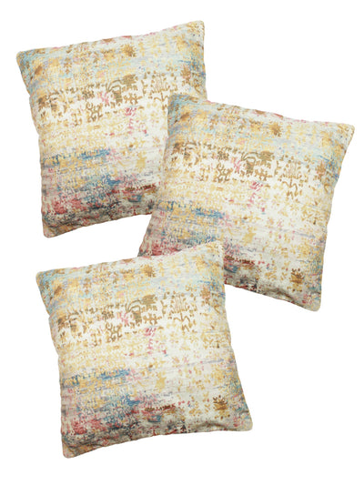 Ethnic Motifs 3 Piece Polyester Cushion Cover Set - 18" x 18", Multicolour