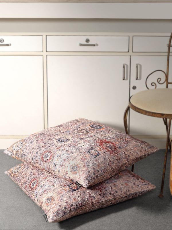 Grey Set of 2 Cushion Covers 24x24 Inch