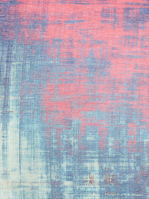 Blue and Red Set of 2 Cushion Covers 24x24 Inch