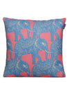 Blue and Dark Pink Set of 2 Cushion Covers 24x24 Inch