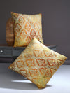Gold Set of 2 Cushion Covers 24x24 Inch