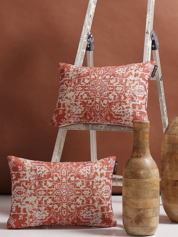 Ethnic Motifs 2 Piece Polyester Cushion Cover Set - 12" x 18", Multicolour