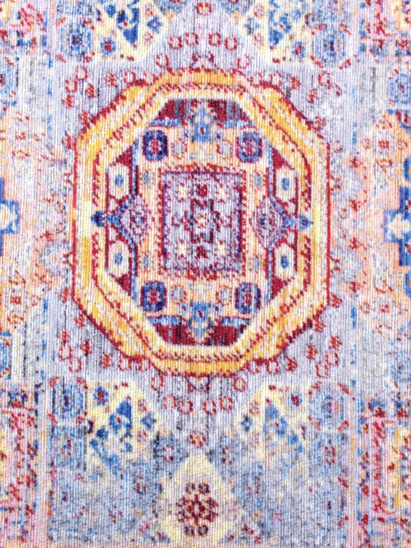 Blue & Rust 22 inch x 55 inch Ethnic Motifs Patterned Bed Runner