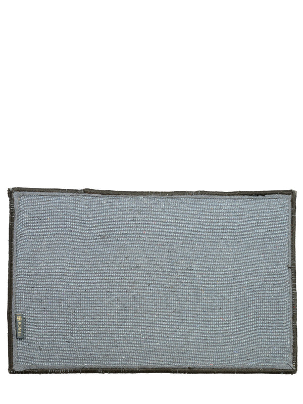 Black Polyester Shaggy Doormat