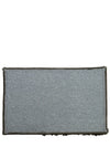Black geometric Polyester Shaggy Anti-Skid Doormat