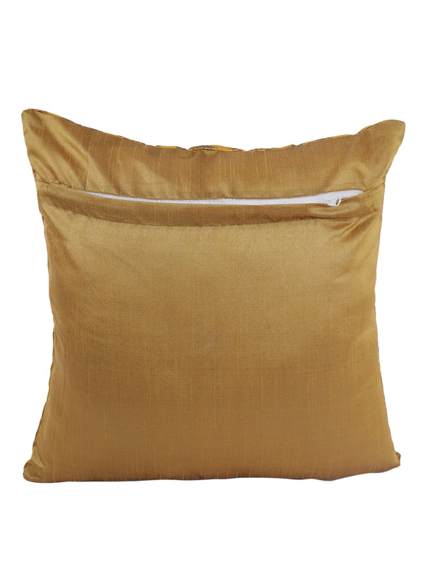 Gold Set of 5 Polyester 16 Inch x 16 Inch Cushion Covers