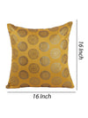 Gold Set of 5 Polyester 16 Inch x 16 Inch Cushion Covers