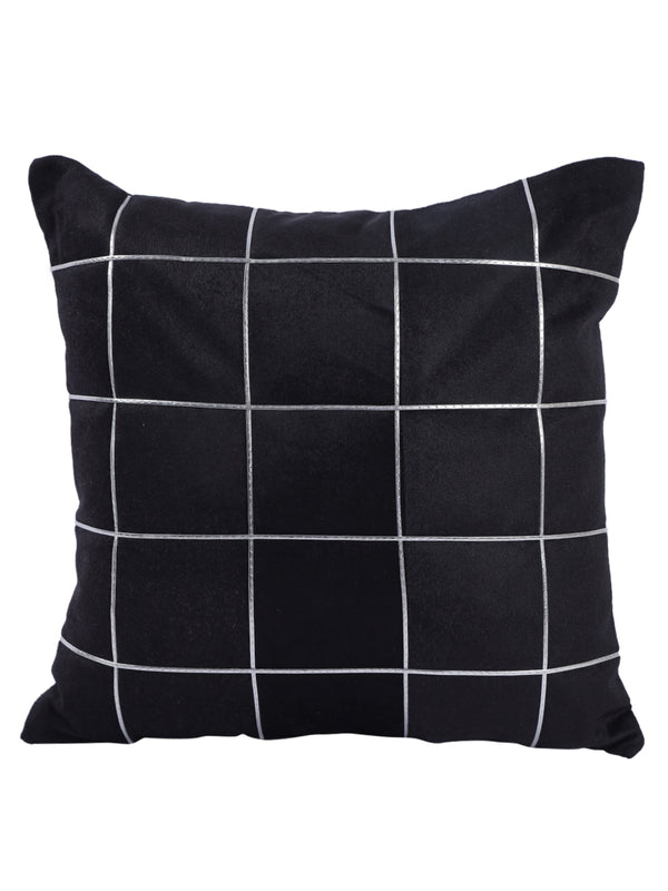 Black Set of 5 Polyester 16 Inch x 16 Inch Cushion Covers