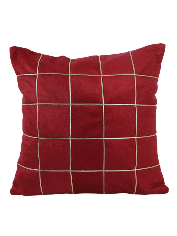 Maroon Set of 5 Polyester 16 Inch x 16 Inch Cushion Covers