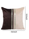 Brown & Beige Set of 5 Polyester 16 Inch x 16 Inch Cushion Covers