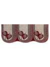 Maroon & Beige Abstact Patterned 5 Seater Sofa Cover Set with Arms Cover