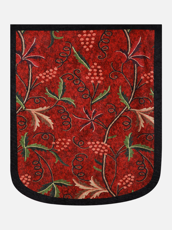 6-Pieces Red Woven Design 5-Seater Sofa Covers