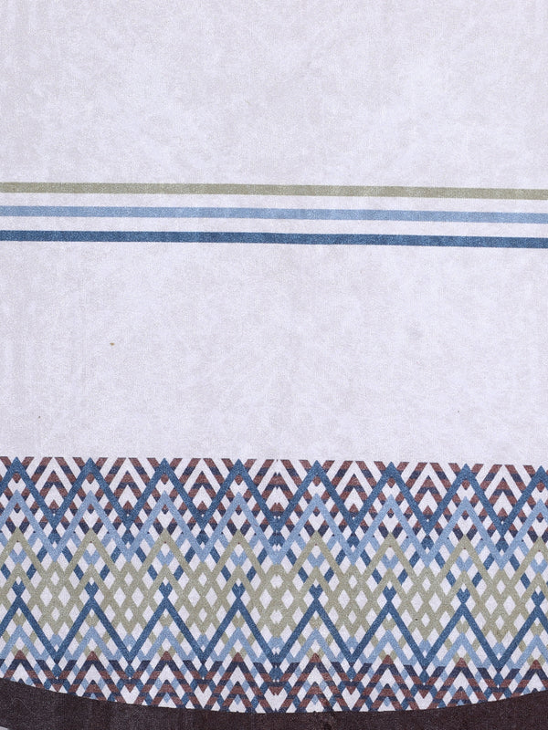 6-Pieces Off White Woven Design 5-Seater Sofa Covers