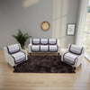 6-Pieces Off White Woven Design 5-Seater Sofa Covers