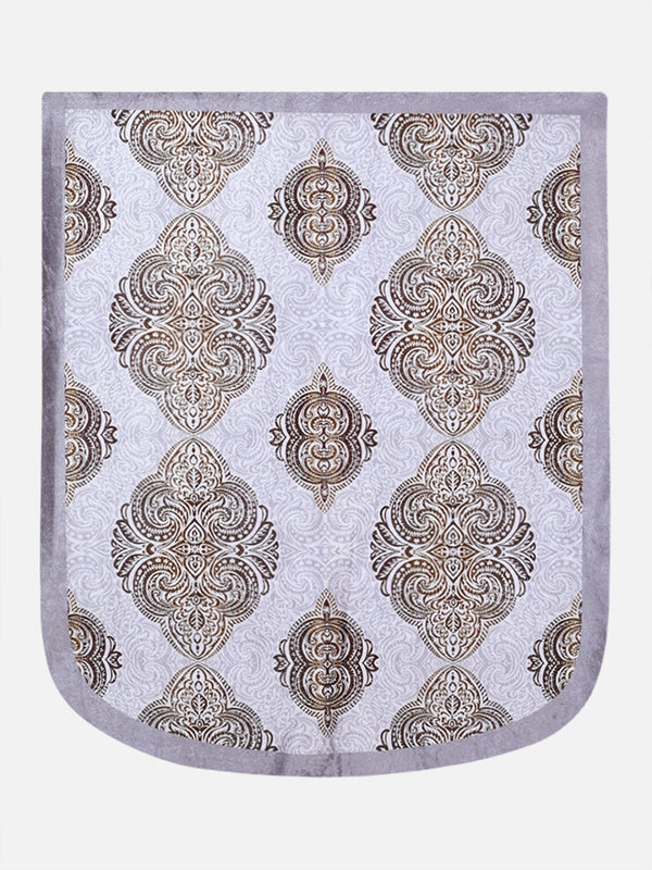 6-Pieces Silver & White Woven Design 5-Seater Sofa Covers