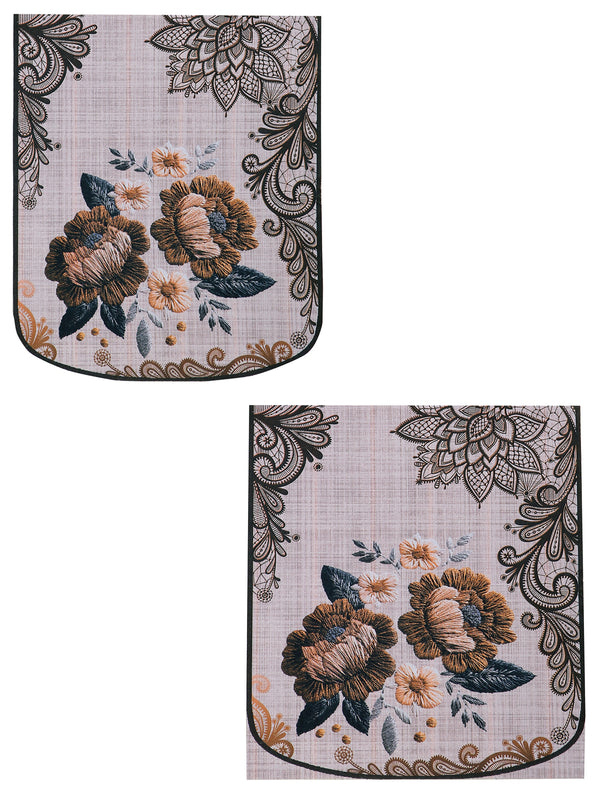 Beige & Orange Set of 6 Sofa Covers