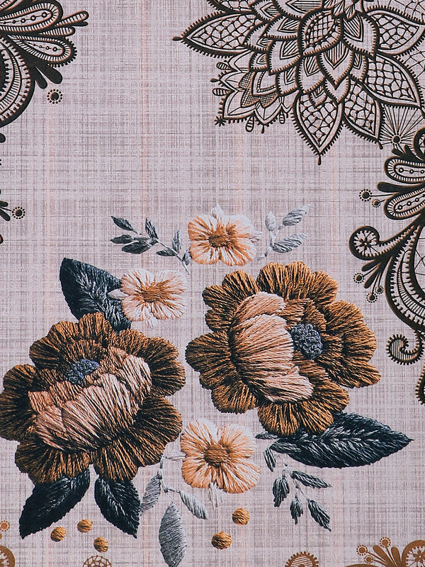 Beige & Orange Set of 6 Sofa Covers