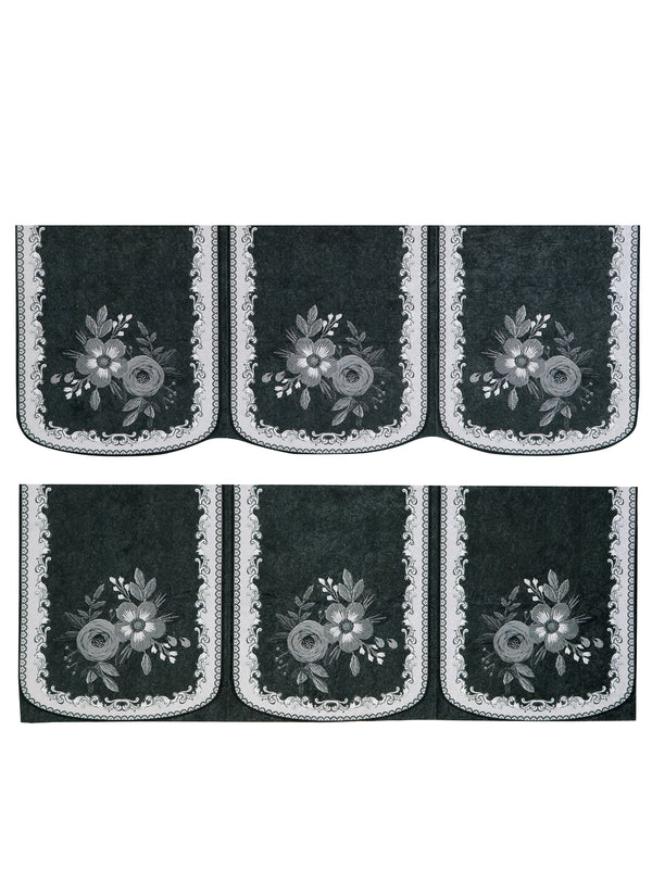 Grey & Silver Set of 6 Sofa Covers