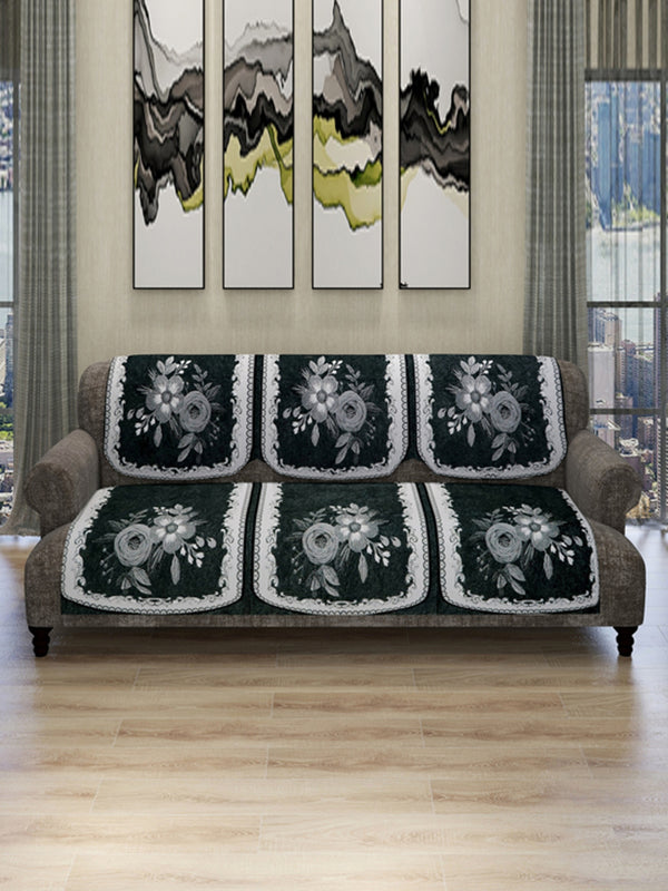 Grey & Silver Set of 6 Sofa Covers