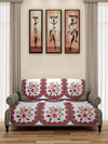 Romee 6-pieces pink & beige floral patterned 5-seater sofa covers slpss20_new