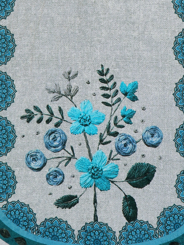 Turquoise & Silver Set of 6 Sofa Covers