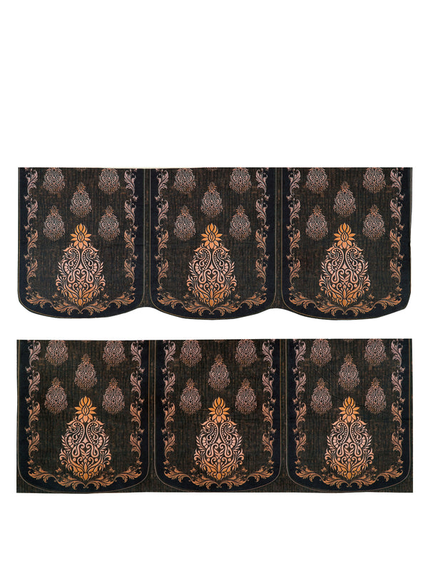 Brown & Gold Set of 6 Sofa Covers