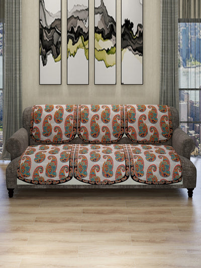 Beige Set of 6 Sofa Covers